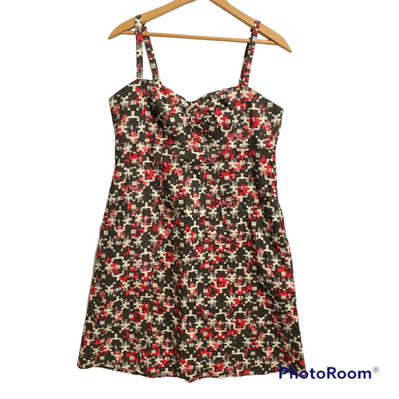 Patagonia Dresses & Skirts - 𝅺PATAGONIA Womens Sz 12 Red Printed Organic Cotton Dress Spaghetti Strap